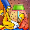cartoon Lisa virgin in orgy toon fuck family
